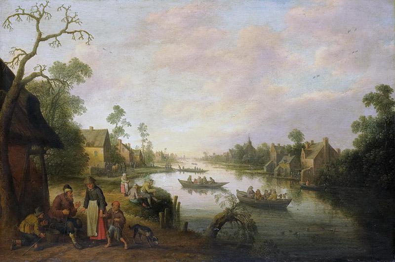 Droochsloot, Joost Cornelisz. -- Riviergezicht, 1650