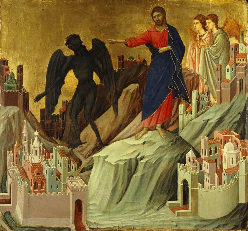 Duccio di Buoninsegna  - The Temptation of Christ on the Mountain, 1308-1311
