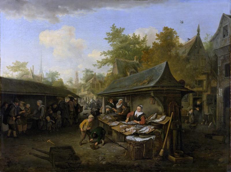 Dusart, Cornelis -- Vismarkt, 1683