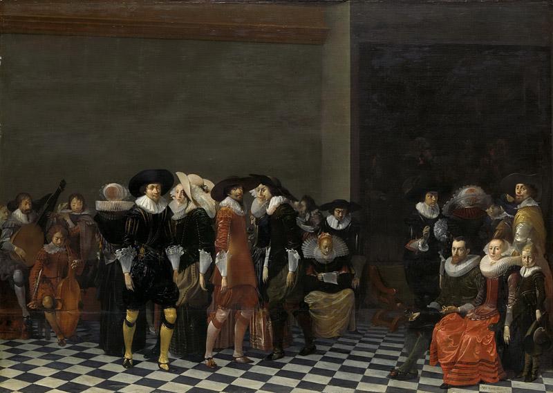 Duyster, Willem Cornelisz. -- Bruiloftsfeest, vanouds bekend als de bruiloft van Adriaen Ploos van Amstel en Agnes van Bijler, 1616