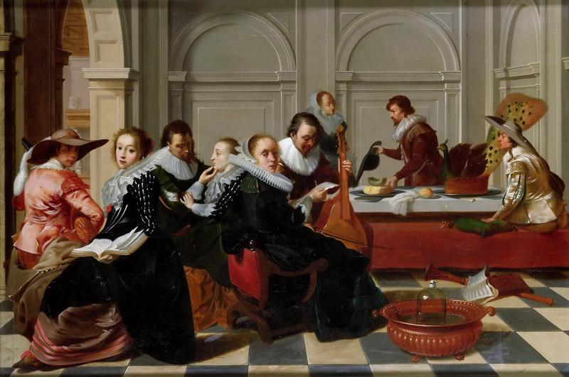 Duyster, Willem Cornelisz. -- De muziekpartij, 1700
