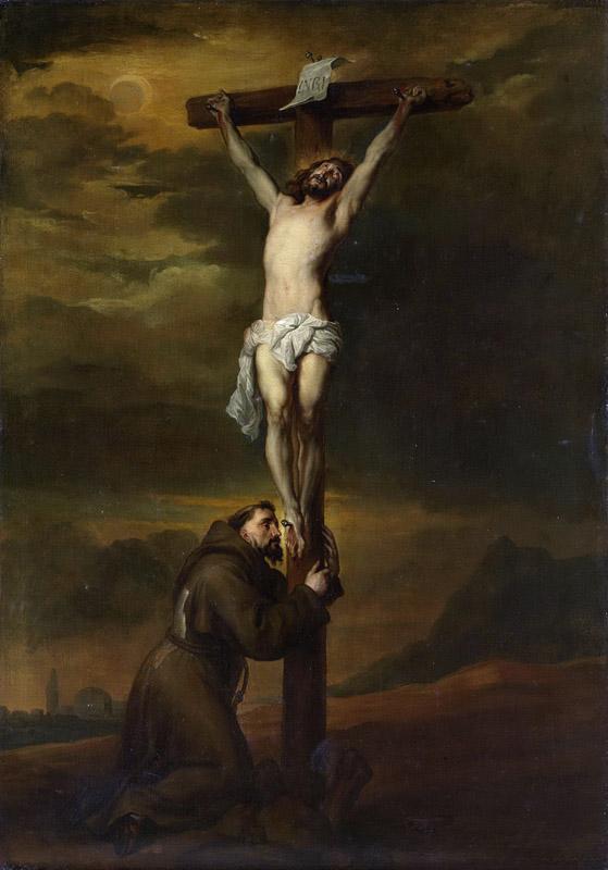 Dyck, Anthony van -- De heilige Franciscus aan de voet van het kruis, 1606 - 1691