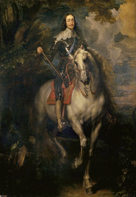 Dyck, Antonio van (Copia)-Carlos I a caballo-123 cm x 85 cm