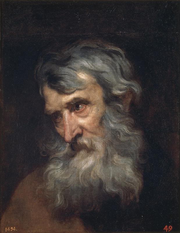 Dyck, Antonio van-Cabeza de anciano-47 cm x 36 cm