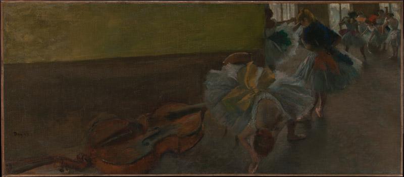 Edgar Degas--Dancers in the Rehearsal Room with a Double Bass