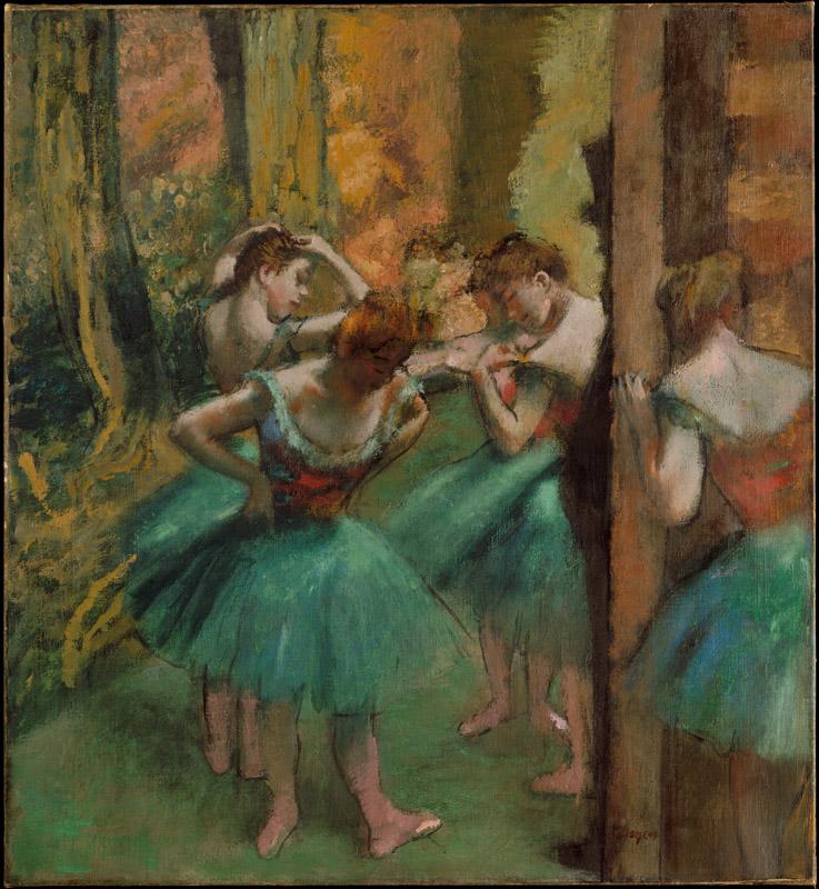 Edgar Degas--Dancers, Pink and Green