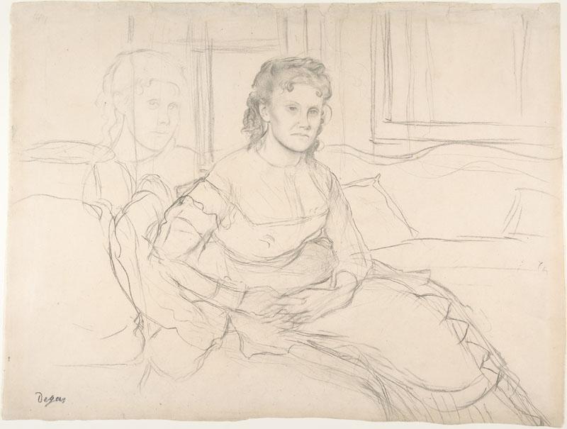 Edgar Degas--Study for Mme Theodore Gobillard