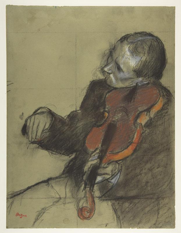 Edgar Degas--Violinist, Study for The Dance Lesson