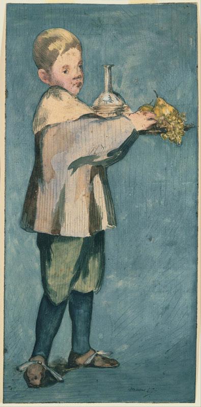 Edouard Manet (1832-1883)-Boy Carrying a Tray