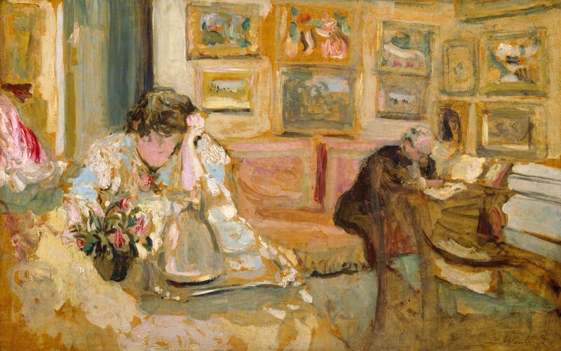 Edouard Vuillard--Jos and Lucie Hessel in the Small Salon, Rue de Rivoli