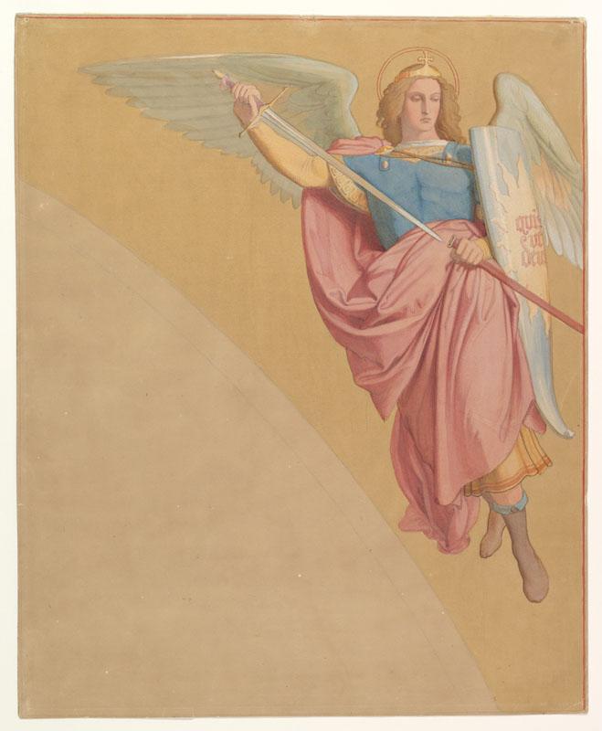 Eduard Jakob von Steinle--Archangel Drawing a Sword