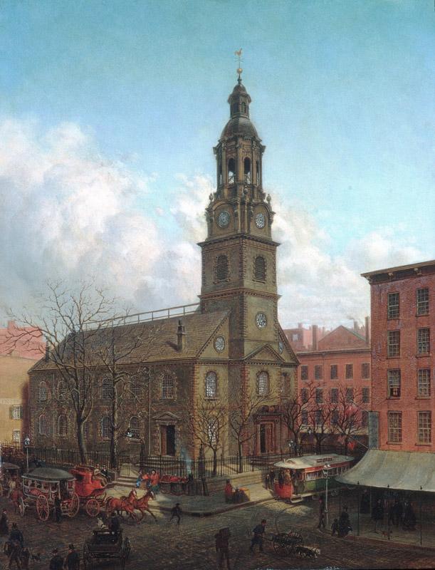 Edward Lamson Henry--The North Dutch Church, Fulton and William Streets, New York