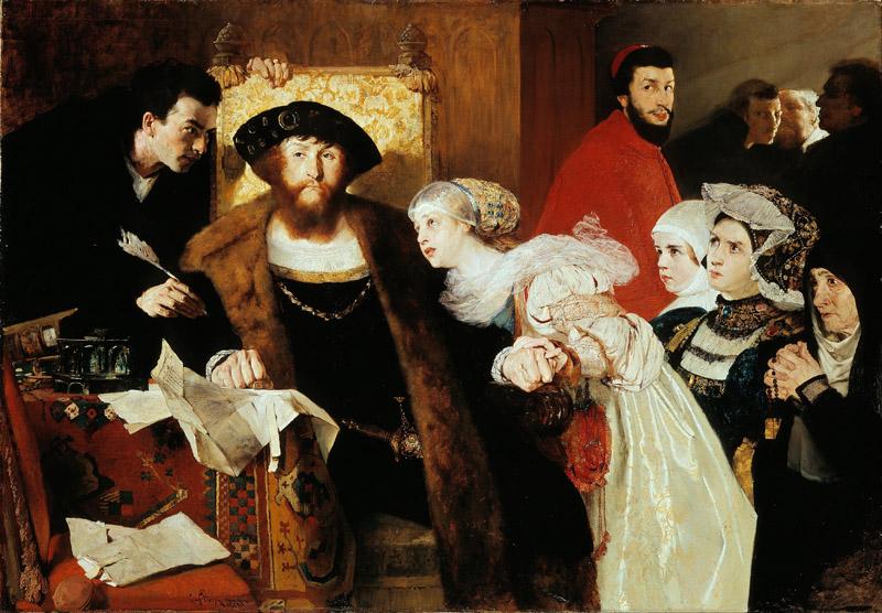 Eilif Peterssen - Christian II signing the Death Warrant of Torben Oxe