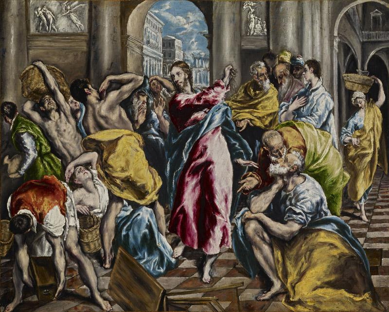 El Greco (Domenikos Theotokopoulos) - Purification of the Temple, c.1600