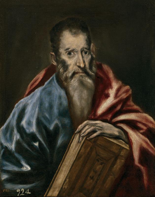 El Greco (Taller de)-Un apostol-70 cm x 56 cm