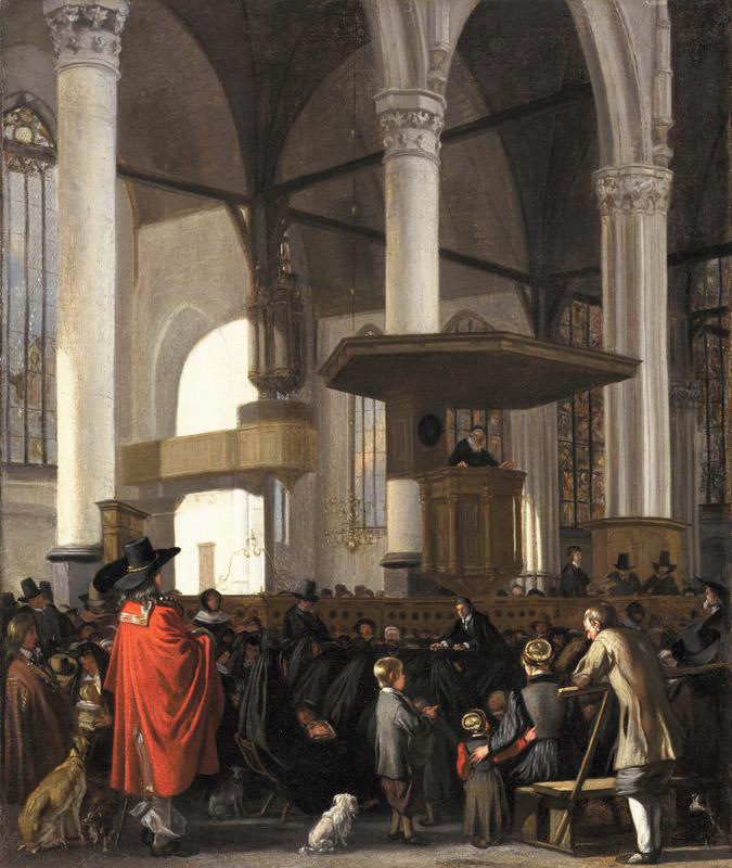 Emanuel de Witte - The Oude Kerk in Amsterdam during a Service