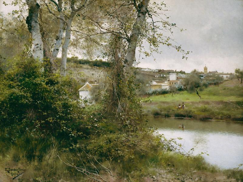 Emilio Sanchez-Perrier - View of Alcala, ca. 1886