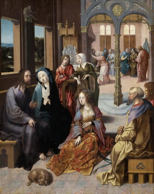 Engebrechtsz., Cornelis -- Het tweede bezoek van Christus aan het huis van Maria en Martha, 1515-1520