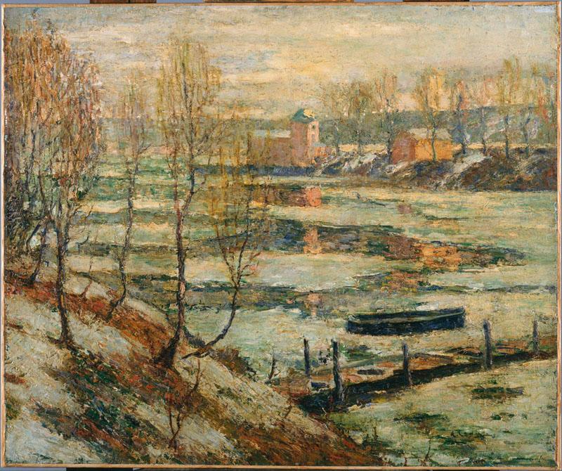 Ernest Lawson (1873-1939)-Ice in the River