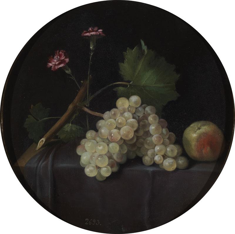 Es, Jacob Foppens van-vas, manzana y claveles-Diametro 30 cm