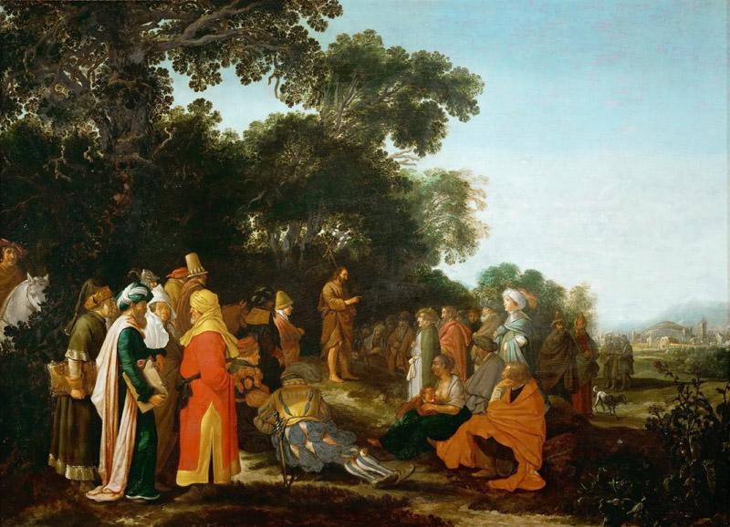 Esaias van de Velde I -- The Sermon of Saint John the Baptist