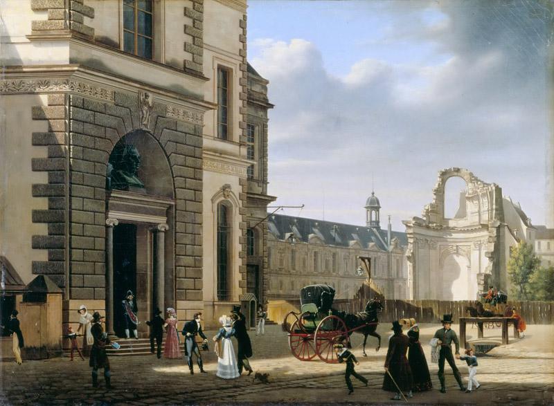 Etienne Bouhot -- View of the main entrance of the Musee Royal