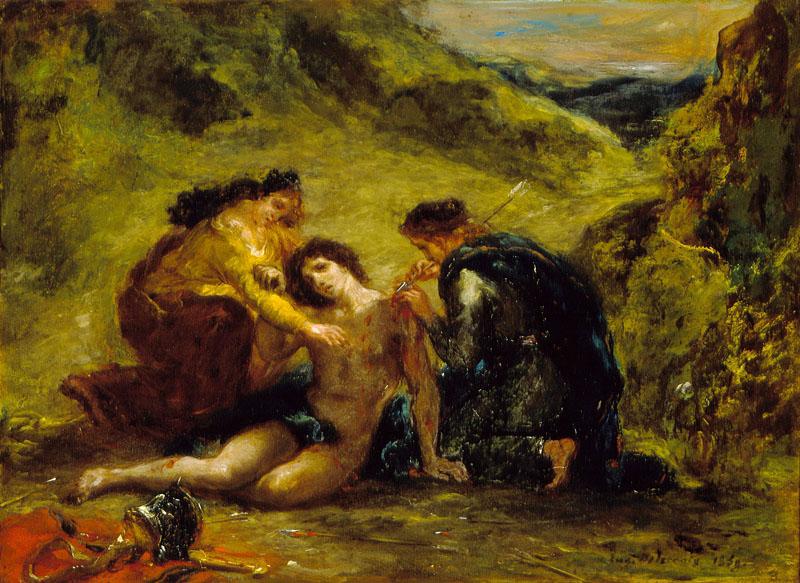 Eugene Delacroix - St. Sebastian with St