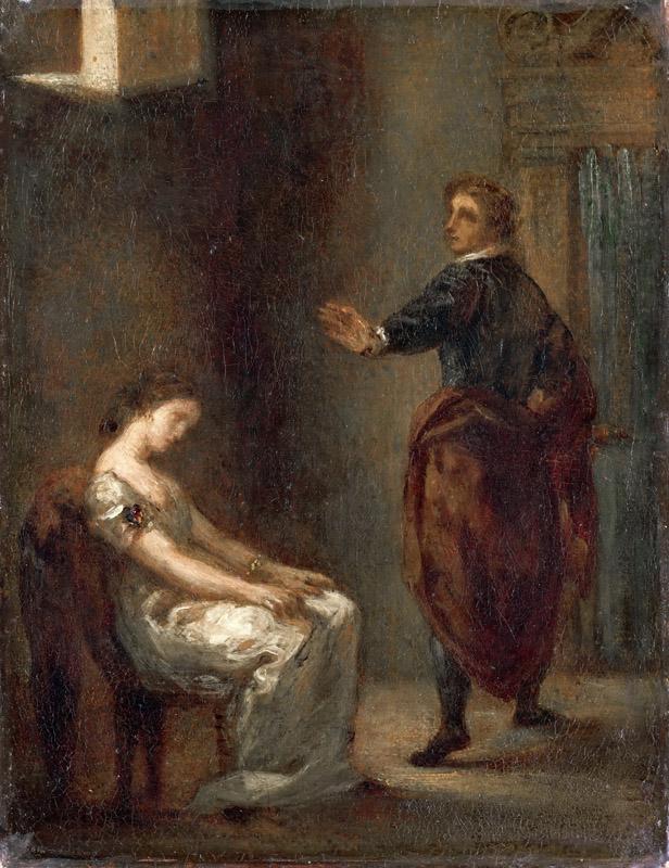 Eugene Delacroix -- Hamlet and Ophelia