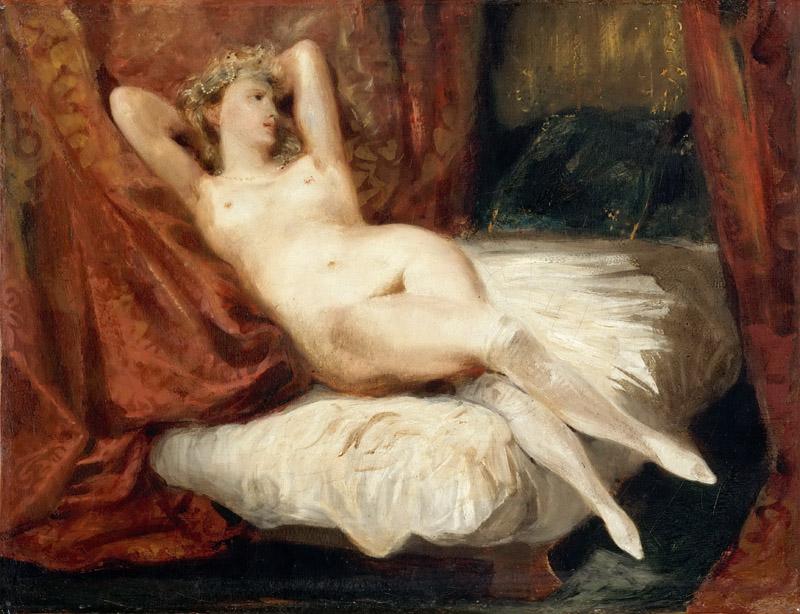 Eugene Delacroix -- Study of a nude woman