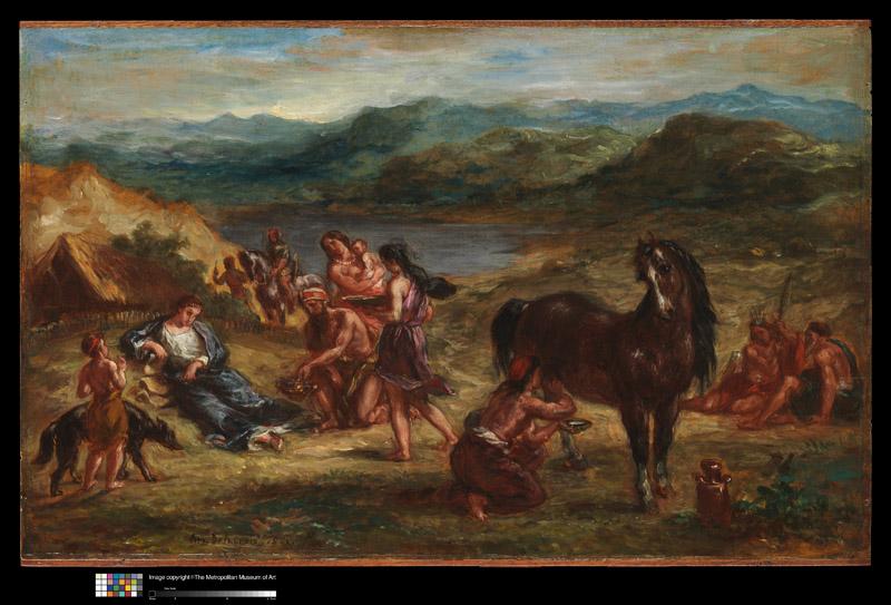 Eugene Delacroix--Ovid among the Scythians
