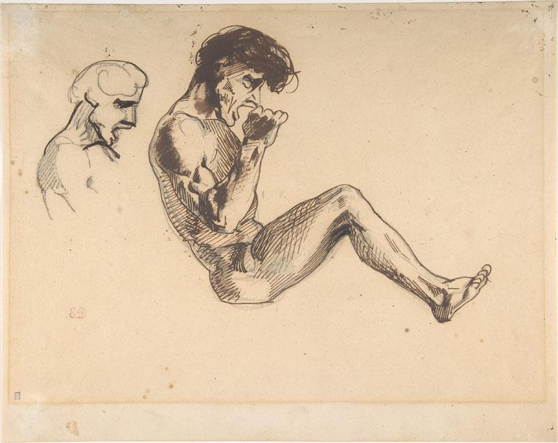 Eugene Delacroix--Studies of a Damned Man,