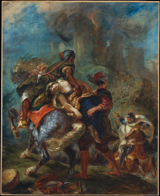 Eugene Delacroix--The Abduction of Rebecca
