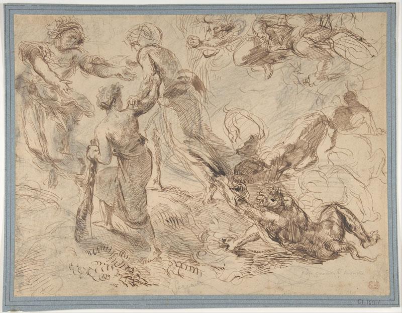 Eugene Delacroix--The Triumph of Genius over Envy