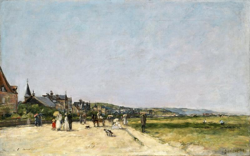 Eugene-Louis Boudin, French, 1824-1898 -- Deauville, the Terrace