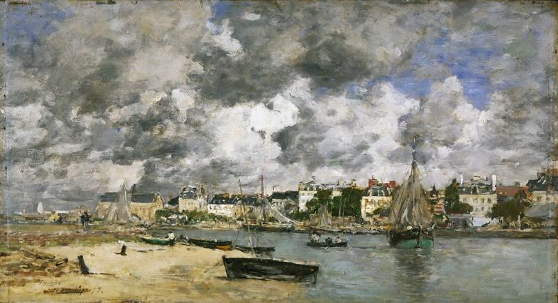 Eugene-Louis Boudin, French, 1824-1898 -- View of Trouville