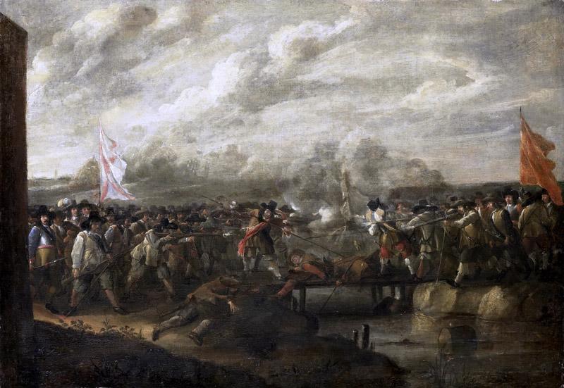 Eyck, Nicolaas van (I) -- Infanteriegevecht bij een brug, 1627-1679