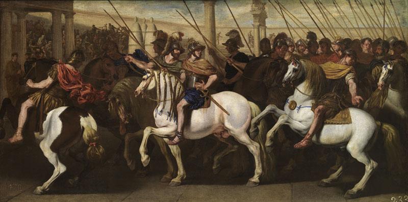 Falcone, Aniello-Soldados romanos en el circo-92 cm x 183 cm