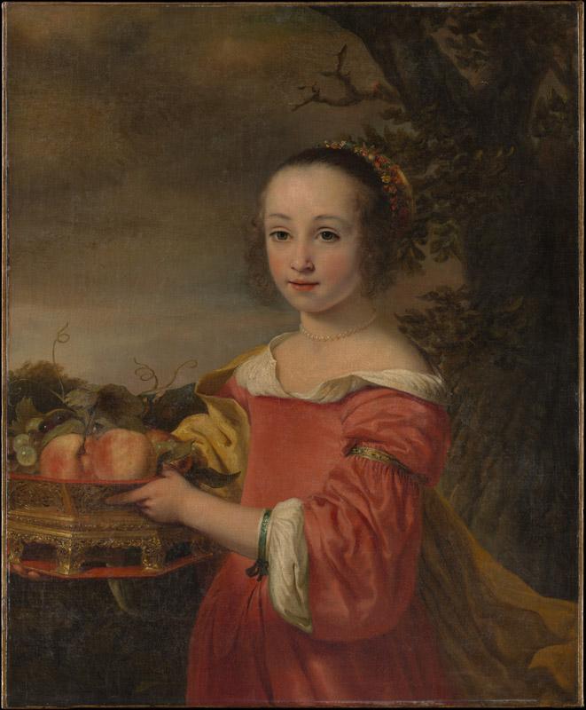 Ferdinand Bol--Petronella Elias (1648-1667) with a Basket of Fruit