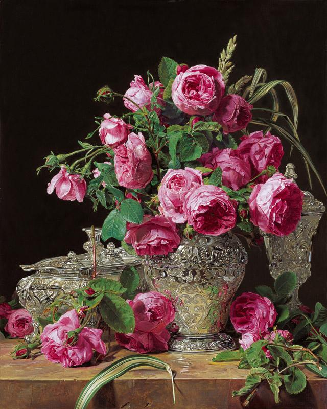 Ferdinand Georg Waldmuller - Roses, 1843