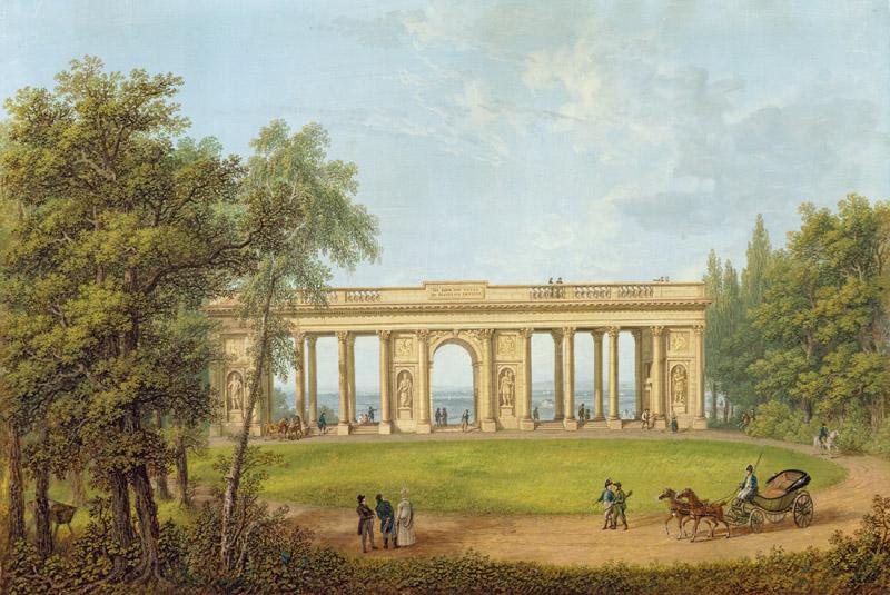 Ferdinand Runk - The Reistenkolonnade at Feldsberg, 1817