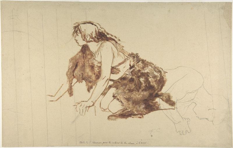 Fernand Cormon--Crouching Woman