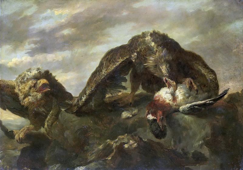Fijt, Jan -- Arenden op rotsen, 1857
