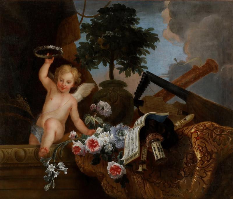 Florentin Damoiselet -- Cupid and flowers