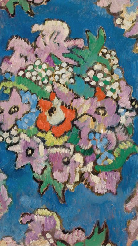 Flowers on the Blue Backgroud, 1915