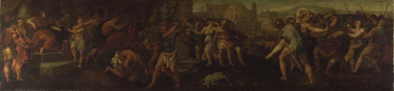 Follower of Giulio Romano - The Rape of the Sabines