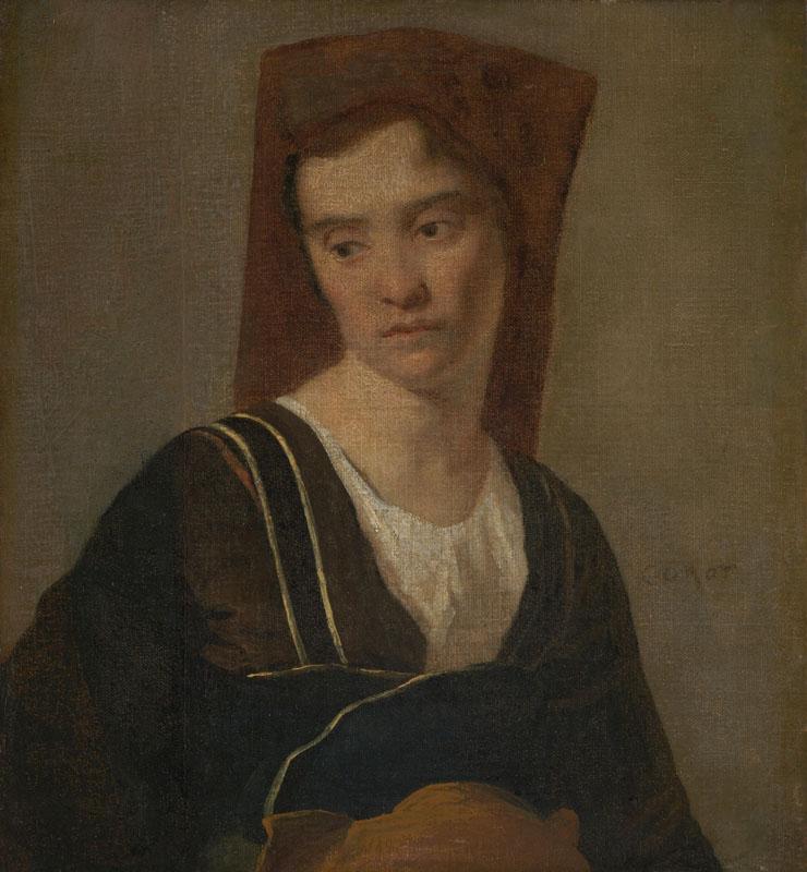Follower of Jean-Baptiste-Camille Corot - A Peasant Woman