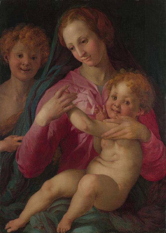 Follower of Pontormo - The Madonna and Child with the Infant Baptist