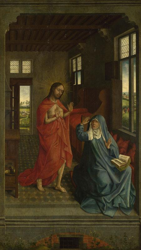 Follower of Rogier van der Weyden - Christ appearing to the Virgin