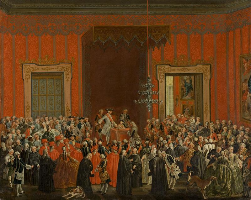 Foschini, Michele-Carlos III renuncia a la corona de Napoles-102,5 cm x 128,8 cm