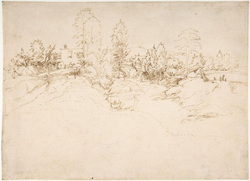 Fra Bartolomeo--Wooded Approach to a Town